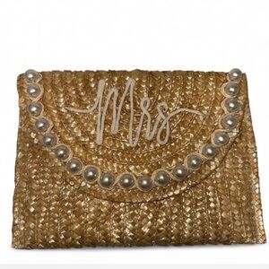 Elegant Gold Woven Clutch
